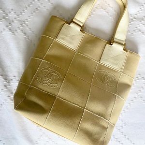 CHANEL small canvas tote bag